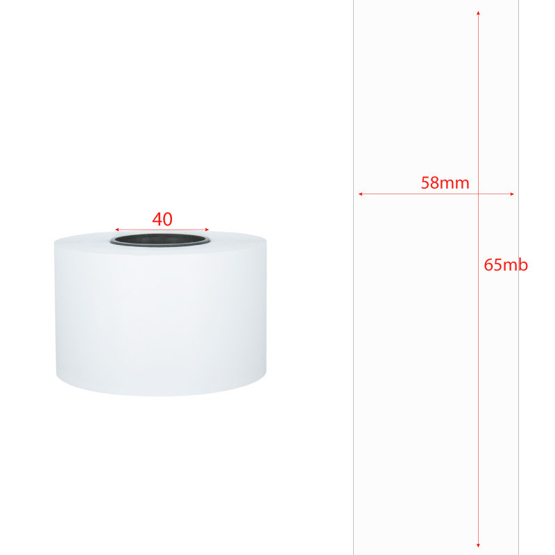 Lineress Etiketten 58mm x 65mb Hülsenkern 25mm weiß