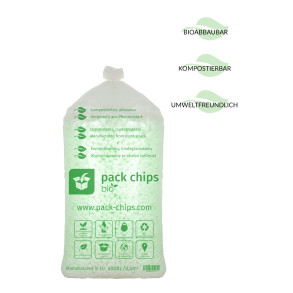 Verpackungschips aus Pflanzenstärke BIO 400l Grün