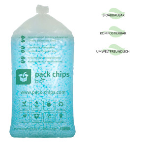 Verpackungschips aus Pflanzenstärke BIO 400l Blau