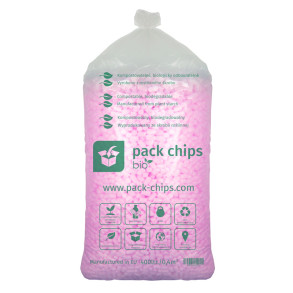 Verpackungschips aus Pflanzenstärke BIO 400l Rosa