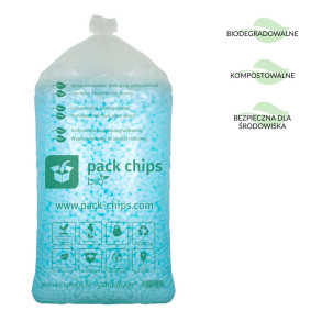 Verpackungschips aus Pflanzenstärke BIO 400l Blau