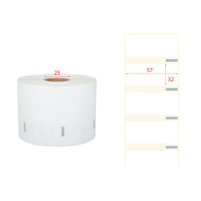 Thermo-Etikett für Dymo Etikettendrucker 57 x 32 cm Selbstklebend 1000 Stück