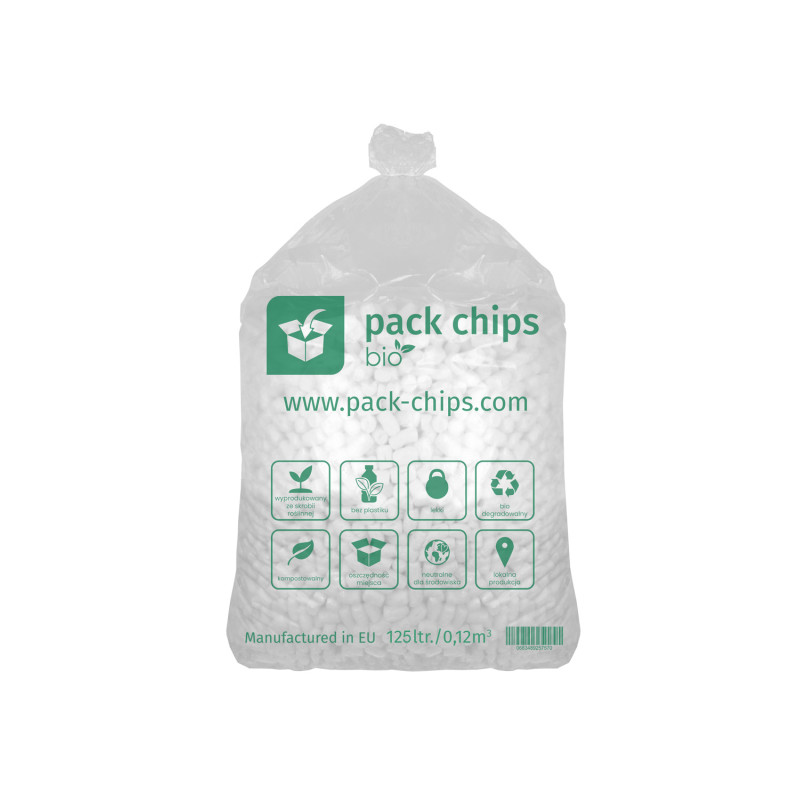 Verpackungschips aus Pflanzenstärke BIO 125l weiß