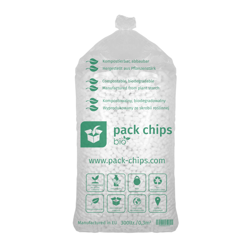 Verpackungschips aus Pflanzenstärke BIO 300 l Weiß