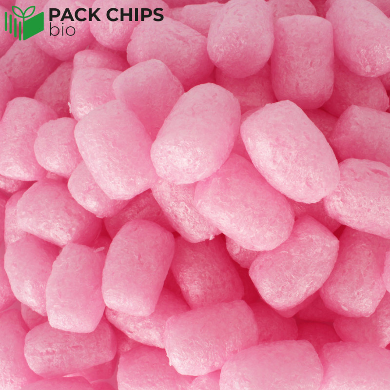 Verpackungschips aus Pflanzenstärke BIO mit Rosenduft 400l Rosa