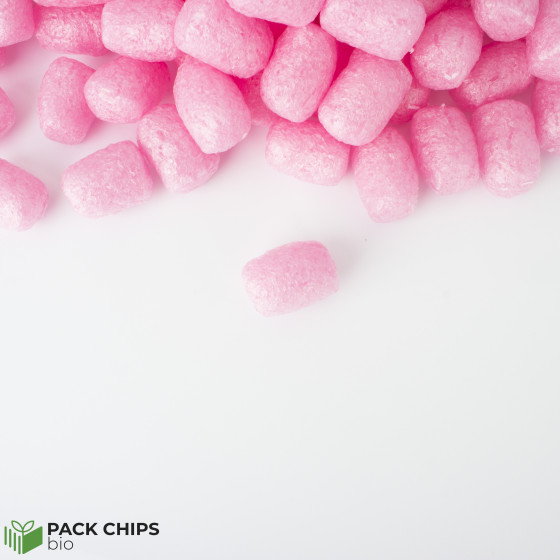 Verpackungschips aus Pflanzenstärke BIO mit Rosenduft 400l Rosa