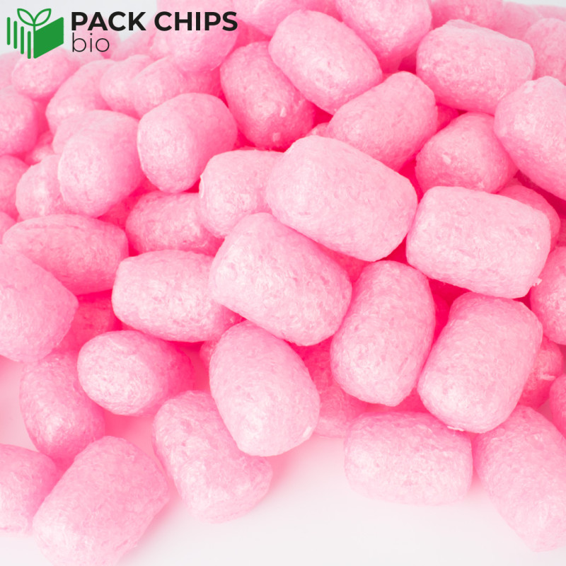 Verpackungschips aus Pflanzenstärke BIO mit Rosenduft 400l Rosa