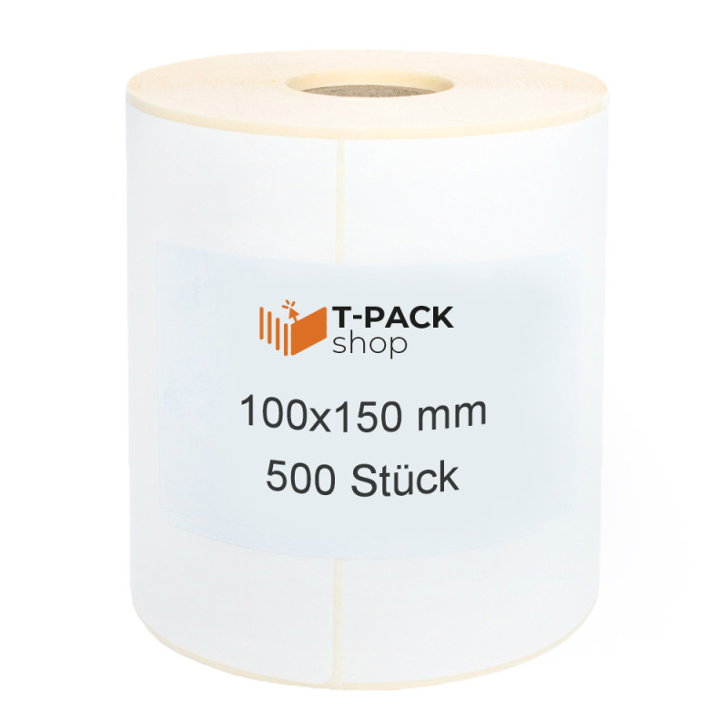 Thermoetiketten 100x150 500Stck Hülsenkern 25mm Perforation