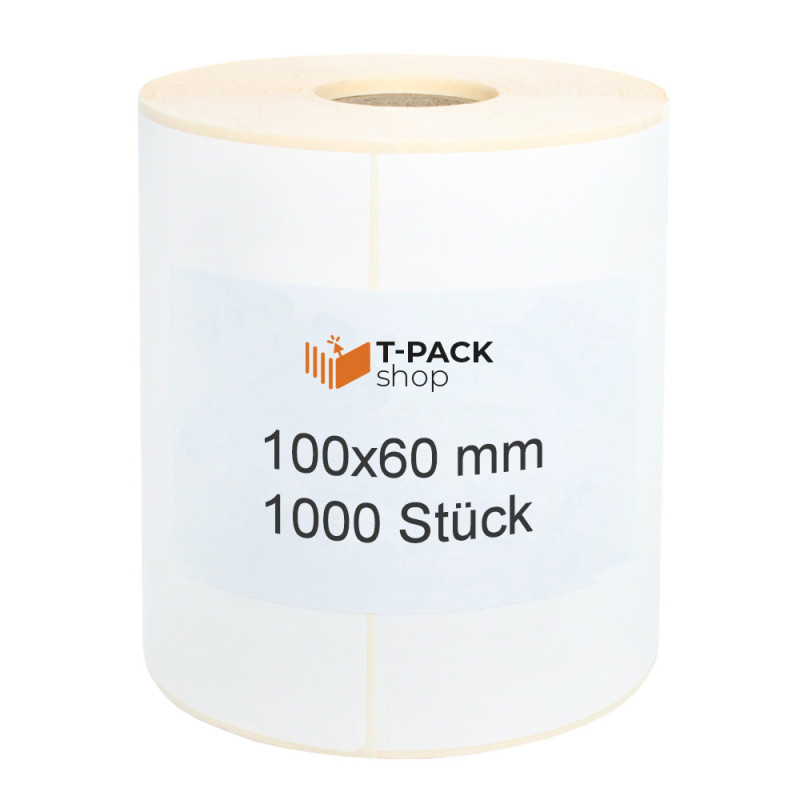 Thermotransfer-Etiketten 100x60mm 1000Stück 40mm Weiß