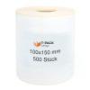 Thermoetiketten 100x150 500Stck Hülsenkern 40mm weiß Perforation