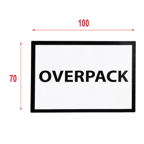 Versandetiketten "OVERPACK" auf Rolle 100x70 250 Stück
