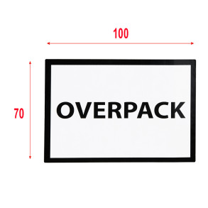 Warnetiketten "Overpack" 100x70 250Stck