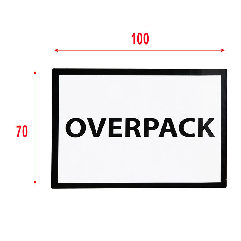 Versandetiketten "OVERPACK" auf Rolle 100x70 250 Stück