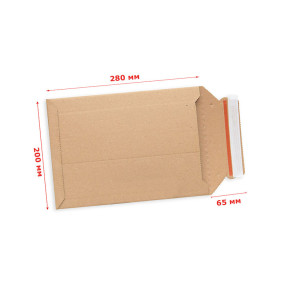 Umschlag aus Karton WPocket 200x280mm A5+ braun