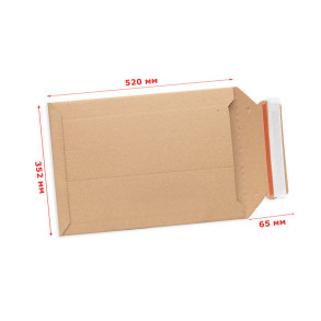 Briefumschlag aus Karton WPocket 352x520mm A3 braun