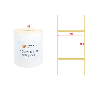 Thermotransfer-etiketten 100x10mm 700Stck Hülsenkern 40mm