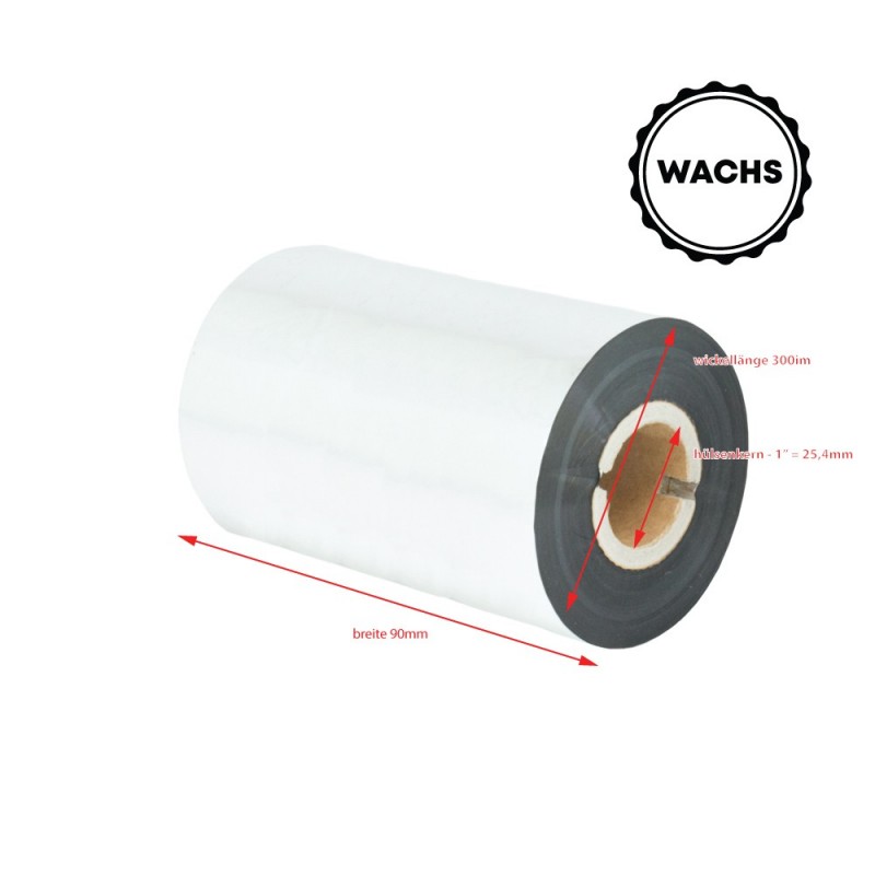 Wachs Thermotransfer-Farbband 90x300 1 Zoll OUT