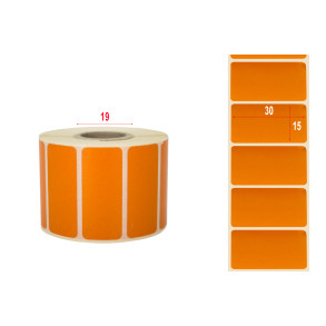 Opaque Thermoetiketten 30x15mm 19mm orange