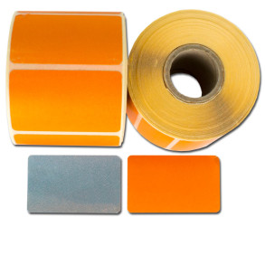 Opaque Thermoetiketten 30x15mm 19mm orange