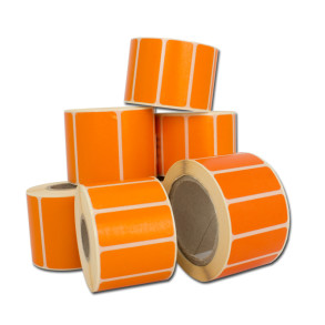 Opaque Thermoetiketten 35x15mm 19mm orange