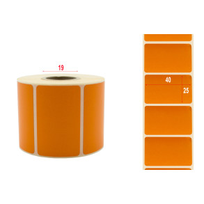 Opaque Thermoetiketten 40x25mm 19mm Orange