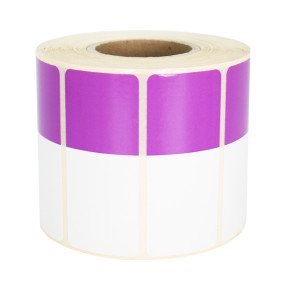 Thermoetiketten 70x30mm 1000Stck Hülsenkern 40mm weiß/violett