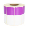 Thermoetiketten 70x30mm 1000Stck Hülsenkern 40mm weiß/violett