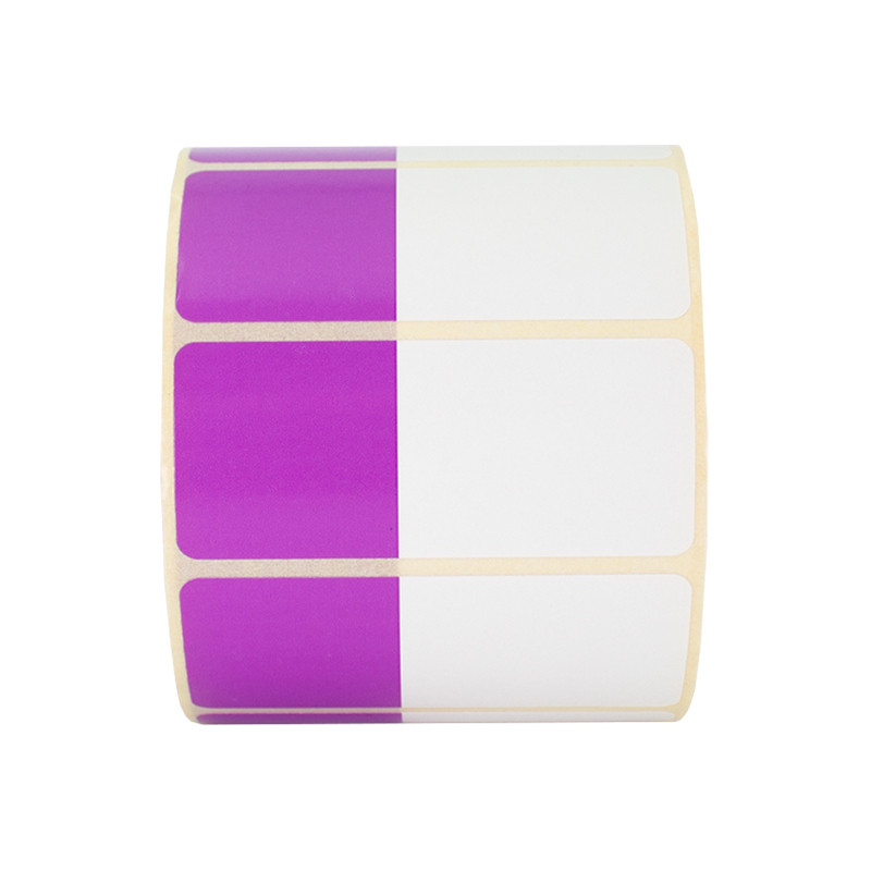 Thermoetiketten 70x30mm 1000Stck Hülsenkern 40mm weiß/violett