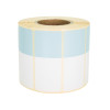Thermoetiketten 70x30mm 1000Stck Hülsenkern 40mm weiß/hellblau