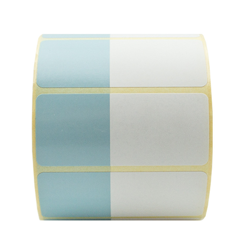 Thermoetiketten 70x30mm 1000Stck Hülsenkern 40mm weiß/hellblau