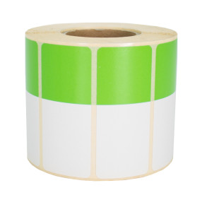 Thermoetiketten 70x30mm 1000Stck Hülsenkern 40mm weiß/grün