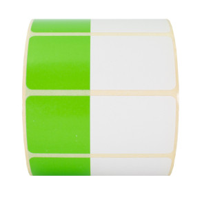 Thermoetiketten 70x30mm 1000Stck Hülsenkern 40mm weiß/grün