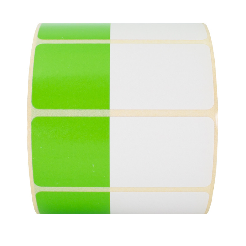 Thermoetiketten 70x30mm 1000Stck Hülsenkern 40mm weiß/grün