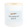 Thermotransferetiketten aus weiß matter PP-Folie 102x148 mm mit Perforation