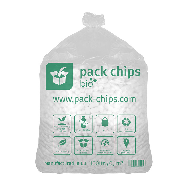 Verpackungschips aus Pflanzenstärke BIO 100l Weiß