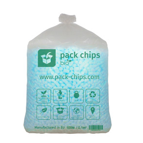 Verpackungschips aus Pflanzenstärke BIO 100l Blau