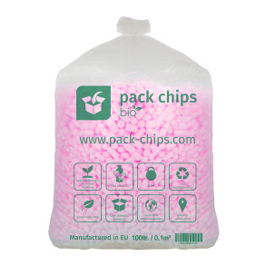 Verpackungschips aus Pflanzenstärke BIO 100l Rosa
