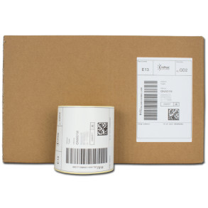Thermoetiketten 100x150 500Stck Hülsenkern 40mm weiß Perforation