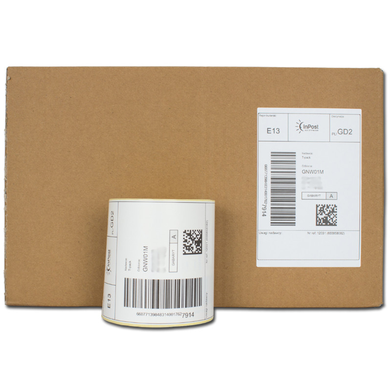 Thermoetiketten 100x150 500Stck Hülsenkern 40mm weiß Perforation