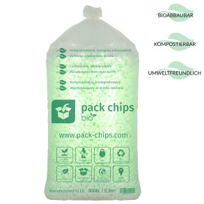 Verpackungschips aus Pflanzenstärke BIO 300l Grün