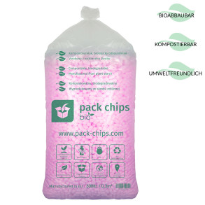 Verpackungschips aus Pflanzenstärke BIO 300l Rosa