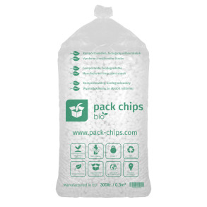 Verpackungschips aus Pflanzenstärke BIO 300l Weiß