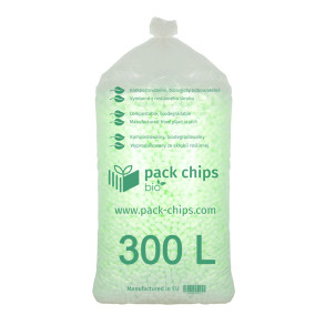 Verpackungschips aus Pflanzenstärke BIO 300l Grün