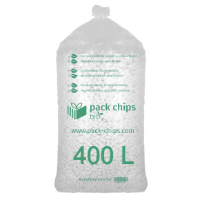 Verpackungschips aus Pflanzenstärke BIO 400l Weiß