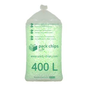 Verpackungschips aus Pflanzenstärke BIO 400l Grün