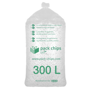 Verpackungschips aus Pflanzenstärke BIO 300l Weiß