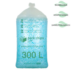 Verpackungschips aus Pflanzenstärke BIO 300l Blau