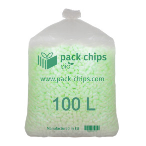 Verpackungschips Aus Pflanzenstärke BIO 100l Grün