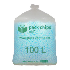 Verpackungschips aus Pflanzenstärke BIO 100l Blau
