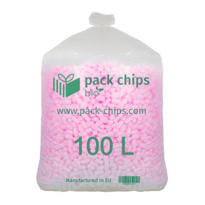 Verpackungschips aus Pflanzenstärke BIO 100l Rosa